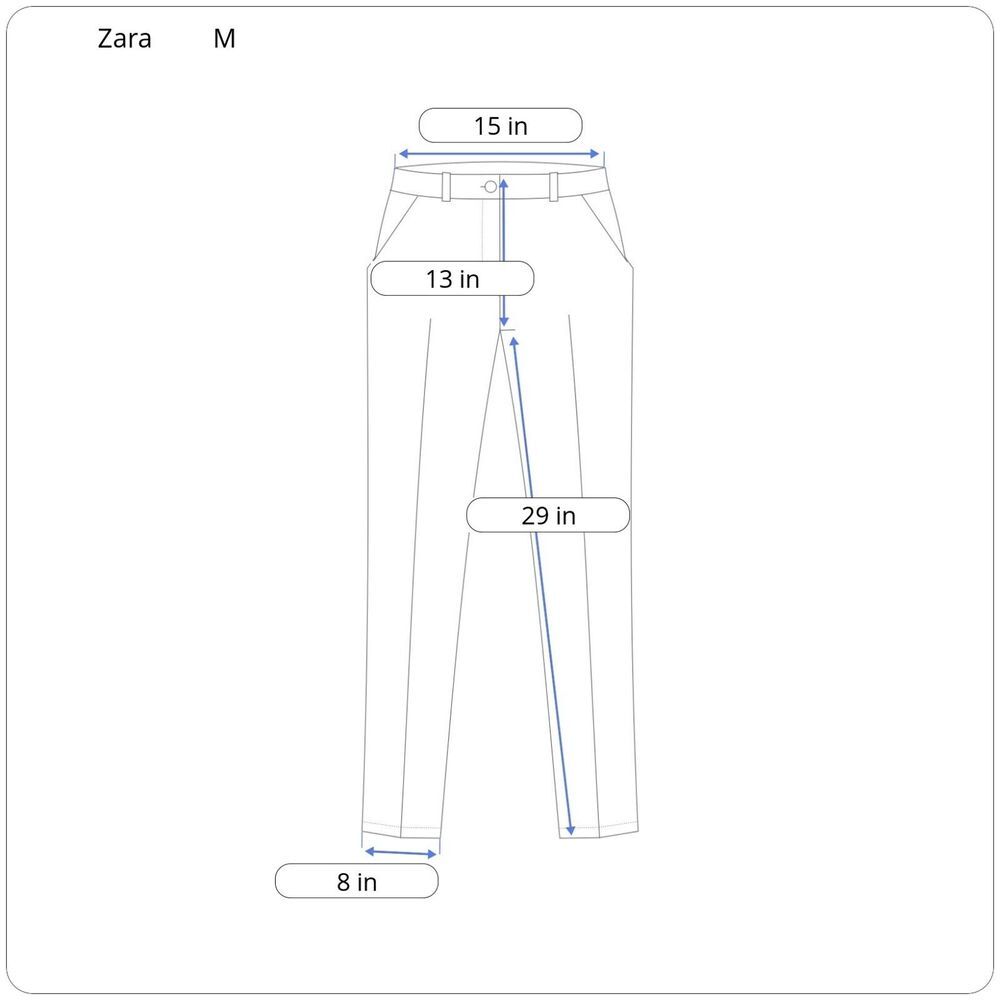 Zara Pants Women Medium Green Wide Leg Faux Leather Raw Hem Elastic Waist Office - Picture 12 of 12